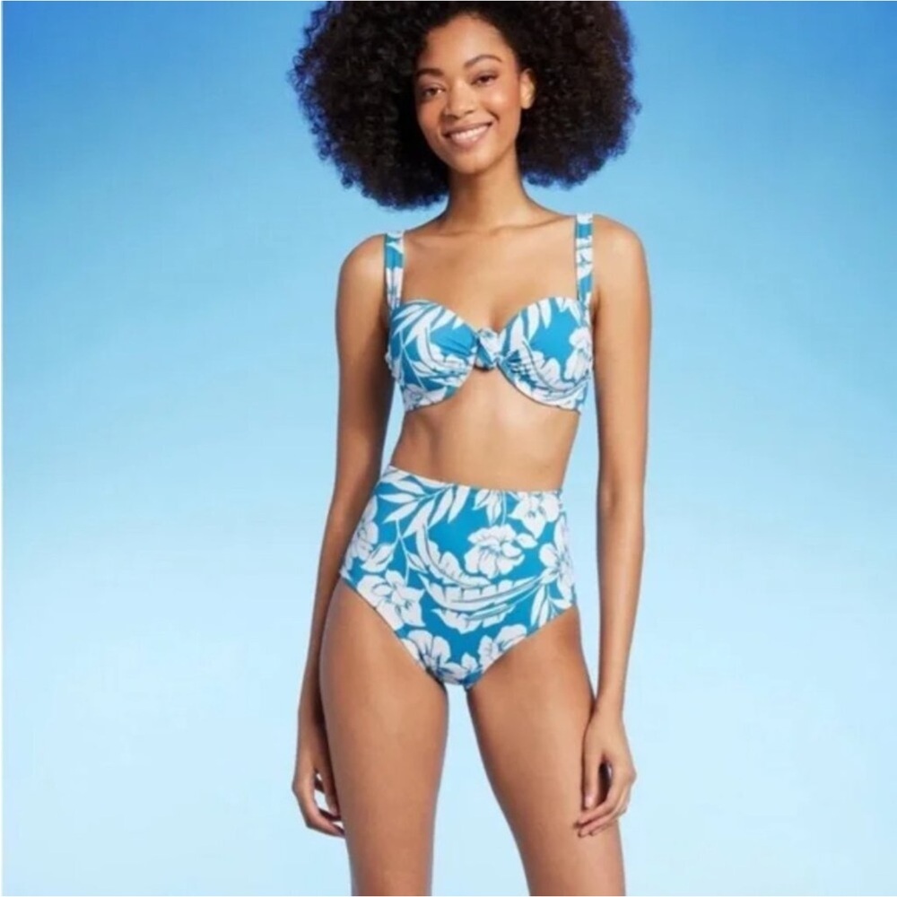 SHADE & SHORE Blue High Waist Bikini
